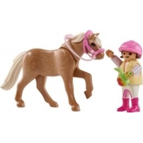 PLAYMOBIL Duo fillette avec son poney