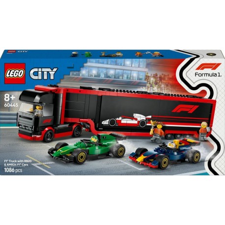LEGO 60445 City Camion de F1 avec Voiture de F1 RB20 et AMR24