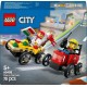 LEGO 60458 City Pack de Bolide de Course Camion de Pizza contre Camion de Pompiers
