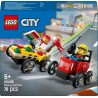 LEGO 60458 City Pack de Bolide de Course Camion de Pizza contre Camion de Pompiers