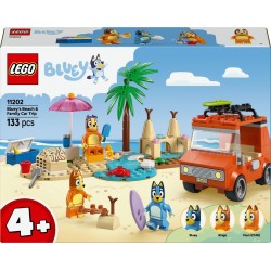 LEGO 4 Bluey Les Vacances et le Voyage en Voiture de Bluey Ans 11202