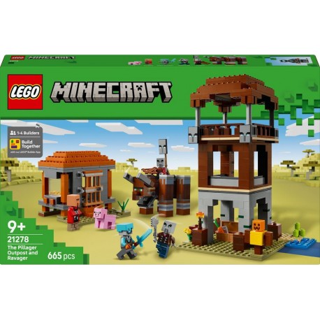 LEGO 21278 Minecraft L'Avant-Poste de Pillards et le Ravageur