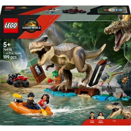 LEGO 76975 Jurassic World Le T. Rex et l'Évasion sur la Rivière,