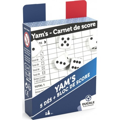 DUCALE Jeu de société Yam's Carnet de score