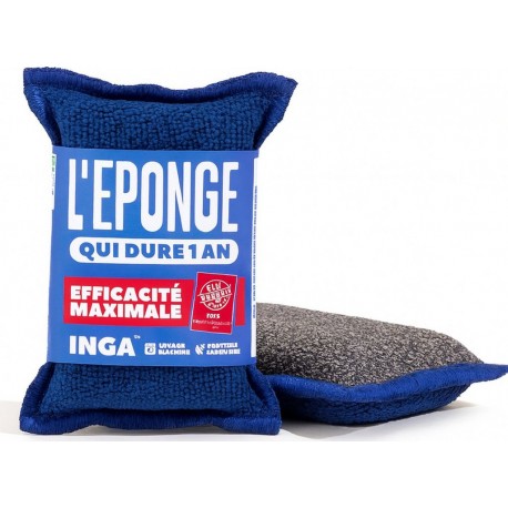 INGA Eponges Lavable Grattante Bleue