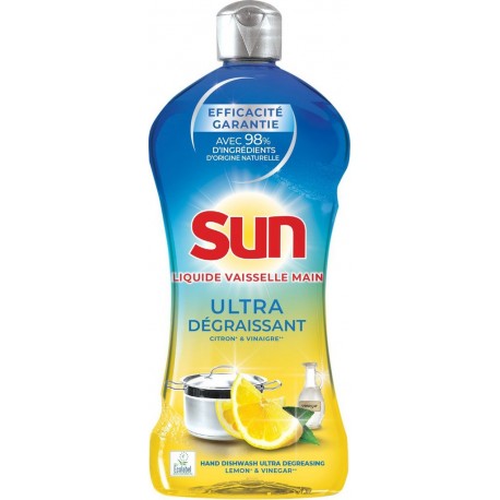 SUN Liquide vaisselle Citron Vinaigre Ultra Dégraissant