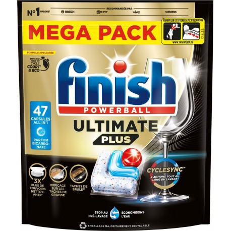 FINISH Capsules Lave-vaisselle Ultimate Plus Bicarbonate