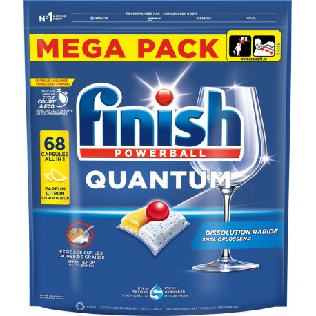FINISH Capsules Lave-vaisselle Citron Quantum
