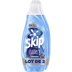 SKIP Lessive Liquide Cycle Court Odeur Control 2x54 Lavages