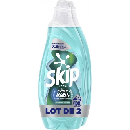 SKIP Lessive Liquide Cycle Court Efficacité Express