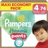 PAMPERS Couches Culottes Bébés Harmonie Pants 9-15Kg Taille 4 74 couches culottes