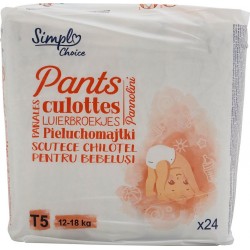 SIMPL Couches-Culottes Taille 5 12-18Kg 24 couches