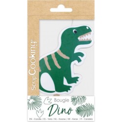 SCRAPCOOKING Grande Bougie Dino 15 X 7,2 X 0,9 Cm