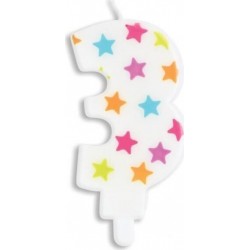 SCRAPCOOKING Bougie D'anniversaire Chiffre 3