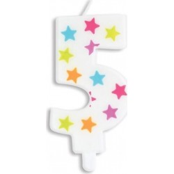 SCRAPCOOKING Bougie D'anniversaire Chiffre 5