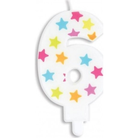 SCRAPCOOKING Bougie D'anniversaire Chiffre 6