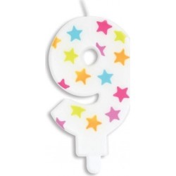 SCRAPCOOKING Bougie D'anniversaire Chiffre 9