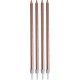 PARIS PRIX Lot De 16 Bougies D'anniversaire longues 14cm Or Rose