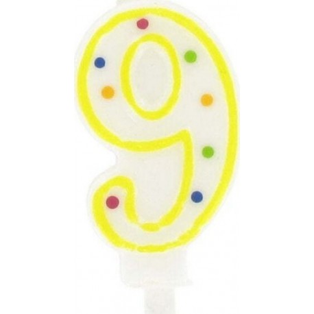 FACKELMANN Bougie Anniversaire Chiffre 9 Fackelmann Rio Party