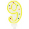 FACKELMANN Bougie Anniversaire Chiffre 9 Fackelmann Rio Party