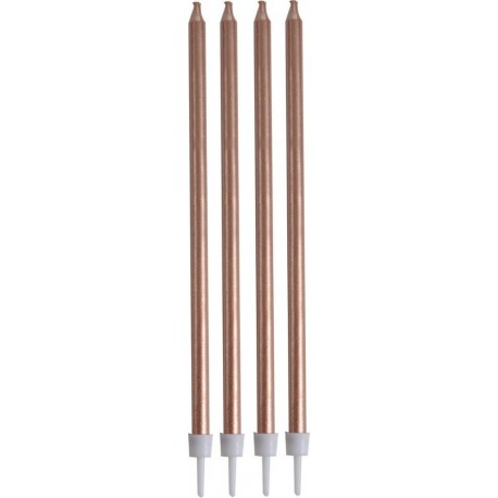 1001KDO Set De 16 Longues Bougies D Anniversaire 14.5 Cm Rose Gold