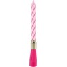 1001KDO Bougie D Anniversaire Musicale 12.5 Cm Rose
