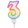 1001KDO Bougie D Anniversaire Chiffre 3