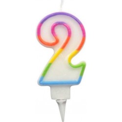 1001KDO Bougie D Anniversaire Chiffre 2