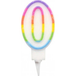 1001KDO Bougie D Anniversaire Chiffre 0