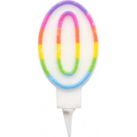 1001KDO Bougie D Anniversaire Chiffre 0