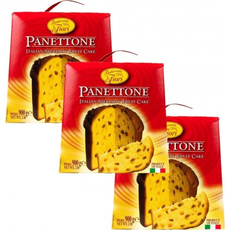 PANETTONE Lot 3x Panettone Pur Beurre Italie Boîte 900g