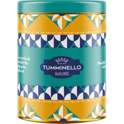 BISCOTTI TUMMINELLO Boîte En Métal Alfeo Avec Cantucci Biscuits Moelleux Siciliens Aux Amandes Et Au Chocolat De Modica Igp 250