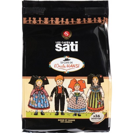 SATI Café Dosettes Moulu Doux Suave 100% Arabica Compatible Senseo
