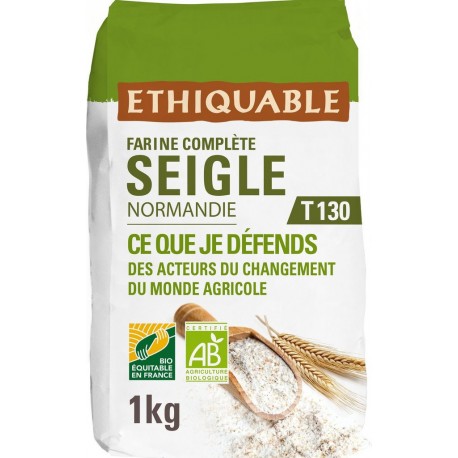 PAYSANS D'ICI Farine de seigle complete T130 Normandie Bio