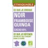 ETHIQUABLE Tablette de chocolat noir framboise quinoa bio