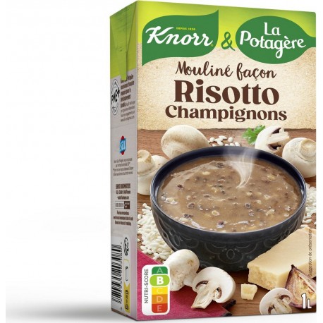 KNORR & LA POTAGERE Soupe Mouliné Façon Risotto Champignons