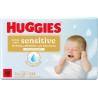 HUGGIES Lingettes bébé Extra Care Sensitive Hypoallergénique pH équilibré à 99% d'eau pure 0% plastique