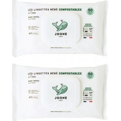 JOONE Lingettes bébé Nettoyantes Bébé Compostables à l'Eau