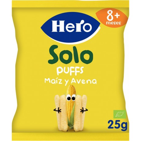 HERO SOLO Puffs dès 8 mois Maïs Avoine Bio