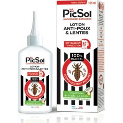 PICSOL Shampoing Anti Poux Et Lentes Diméticone Et Huile De Coco Sans Insecticides Chimiques
