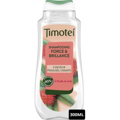 TIMOTEI Shampoing Force Et Brillance pour Cheveux fragiles et cassants Huile de coco