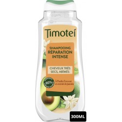 TIMOTEI Shampoing Réparation Intense pour Cheveux très secs abîmés Huile d'Avocat et Extrait de Jasmin