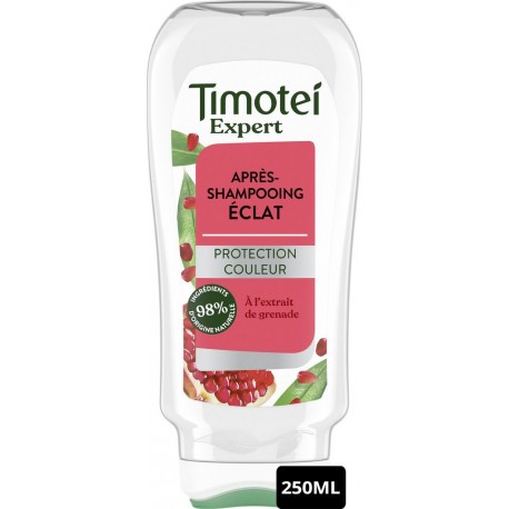 TIMOTEI Après-Shampoing Éclat protection couleur pour Cheveux colorés Grenade & Karité Expert
