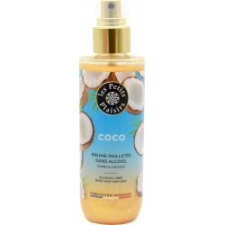 LES PETITS PLAISIRS Brume Pailleté Femme Corps et Cheveux Sans Alcool Coco