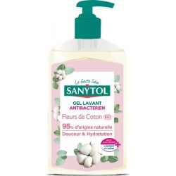 SANYTOL Gel Lavant Antibactérien Fleurs de Coton Bio