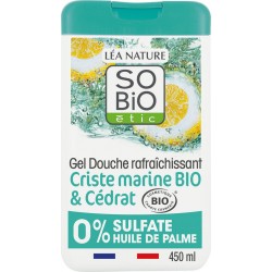 SO'BIO ETIC Gel douche Rafraîchissant Criste Marine Bio et Cédrat Sans Sulfate