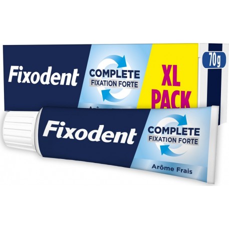 FIXODENT Crème Adhésive pour Prothèses Complete Fixation Forte Arôme Frais