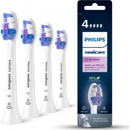PHILIPS Pack 4 brossettes dentaires Sonicare HX6054/10 blanc