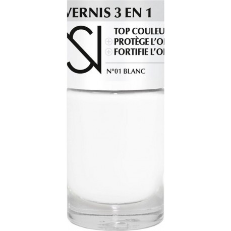 NS vernis 3 En 1 Protection Renforcement Teinte N°01 Blanc