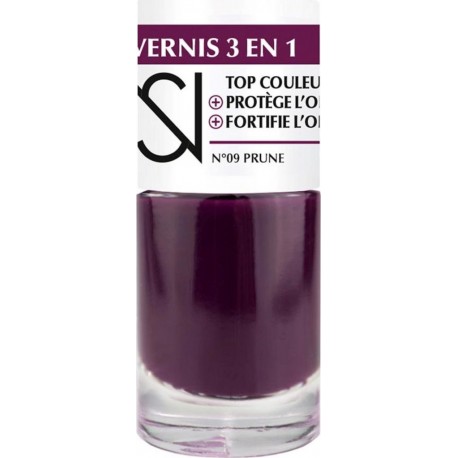 NS vernis 3 en 1 Protège les ongles Fortifie les ongles Teinte Prune (09)